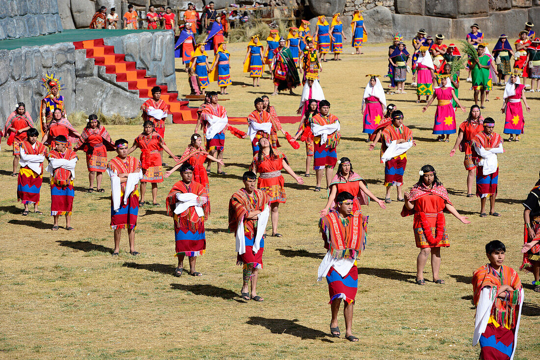 Inti Raymi,the Festival of the Sun is the annual recreation of an important Inca ceremony in Sacsayhuaman in the city of Cuzco, Peru,South America-june 24,2013