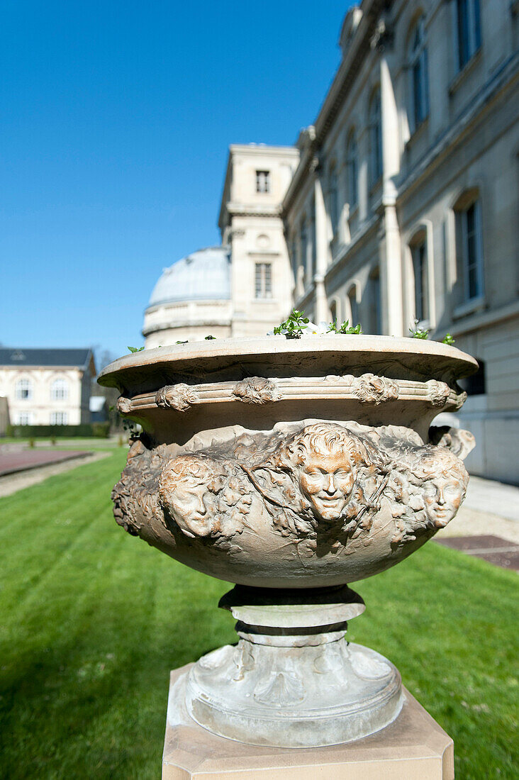 France. Paris area. Hauts-de-Seine. Sèvres.  Pottery in the garden of the National museum of the Ceramic.