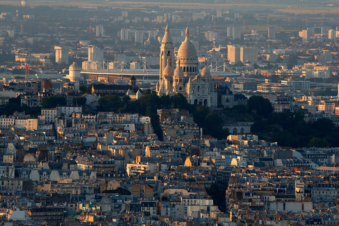 Montmartre. Paris. France. The Basilica of the Sacred Heart of Paris.