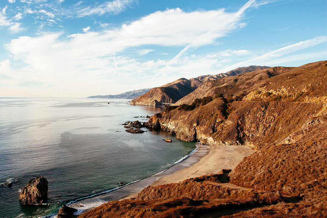 Mountainous Coastline and Ocean, Big Sur, California, USA