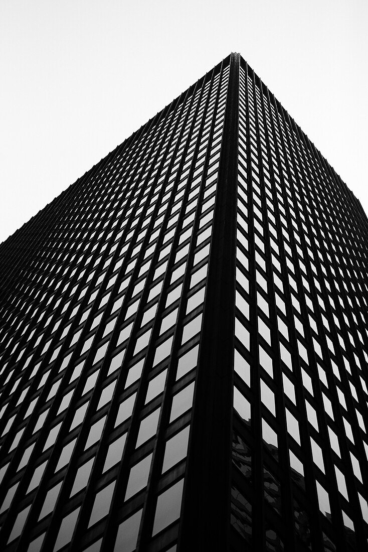Corner of Modern Office Building, Low Angle View, New York City, USA