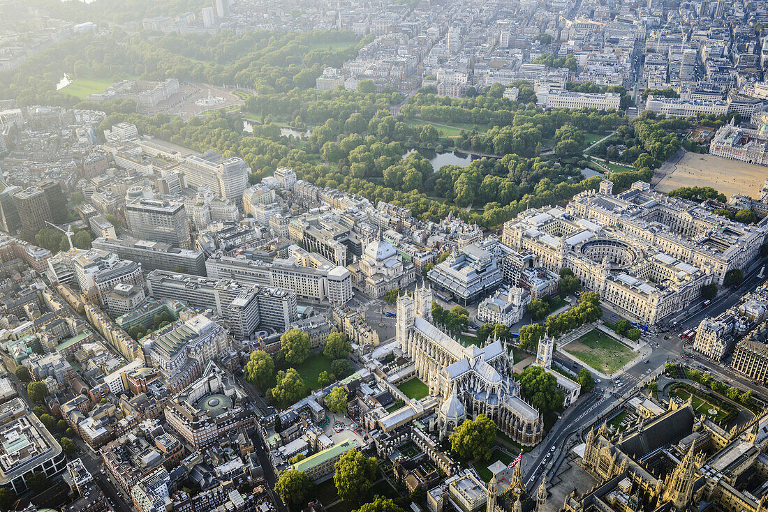Aerial view of London cityscape, England, London, England, England