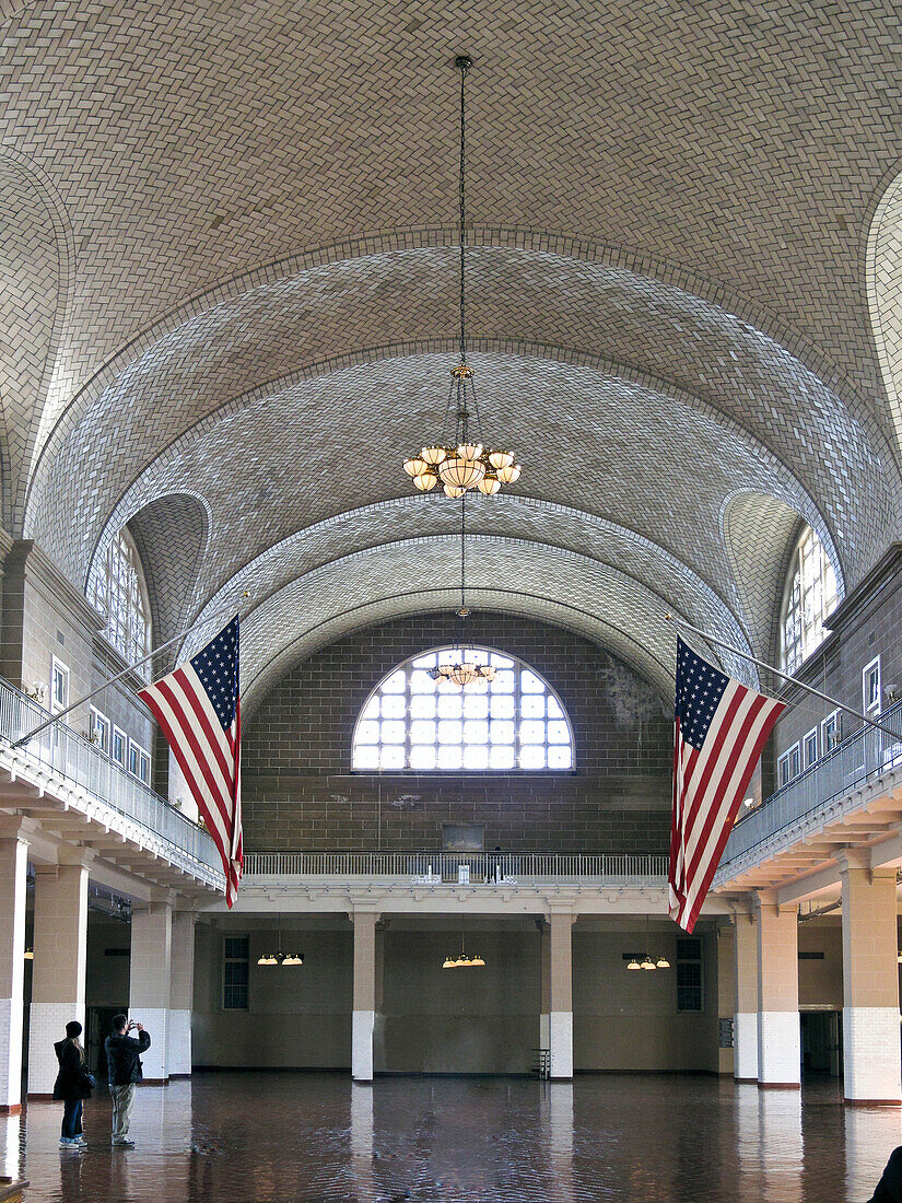 USA, New York City, Ellis island, interior of the building