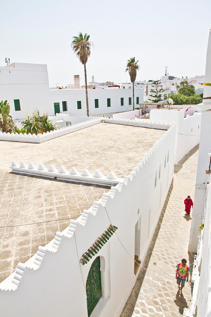 Morocco, Asilah, view on medina rooftops