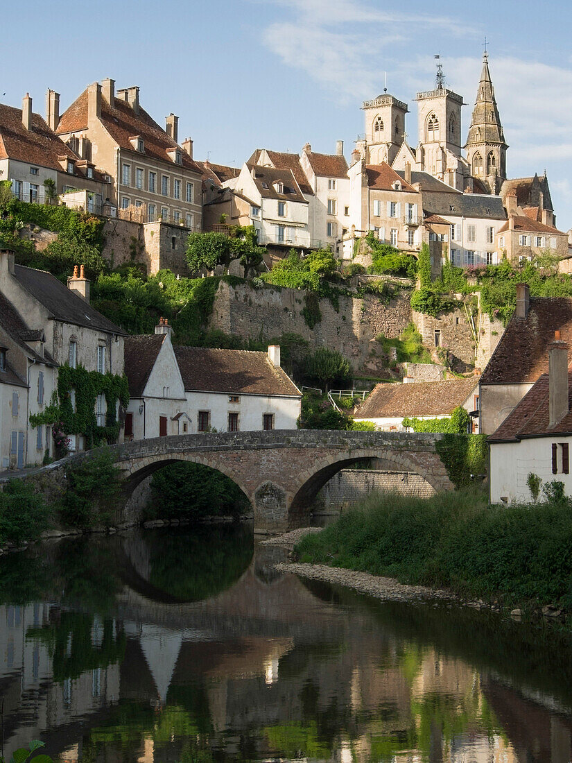 France, Burgundy, Cote d'Or, Semur en Auxois and collegiate church