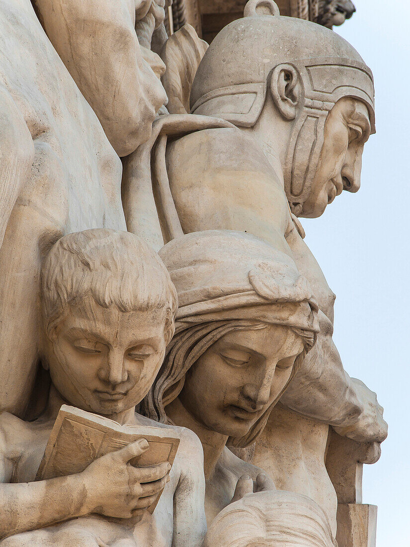France, Paris, Place de l’Étoile, The Resistance by Antoine Etex (sculpture), detail