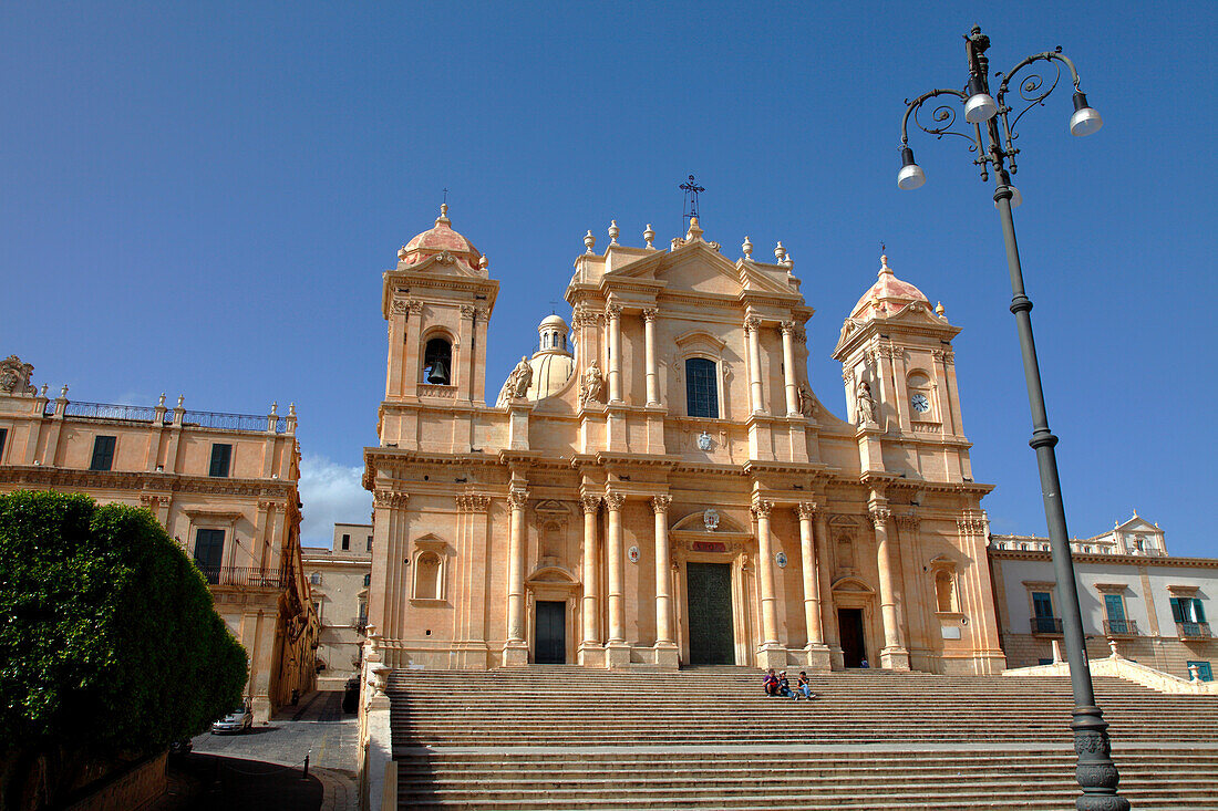 Italy, Sicily, province of Siracusa, Noto, corso Vittorio Emanuele III,  San Nicolo cathedral