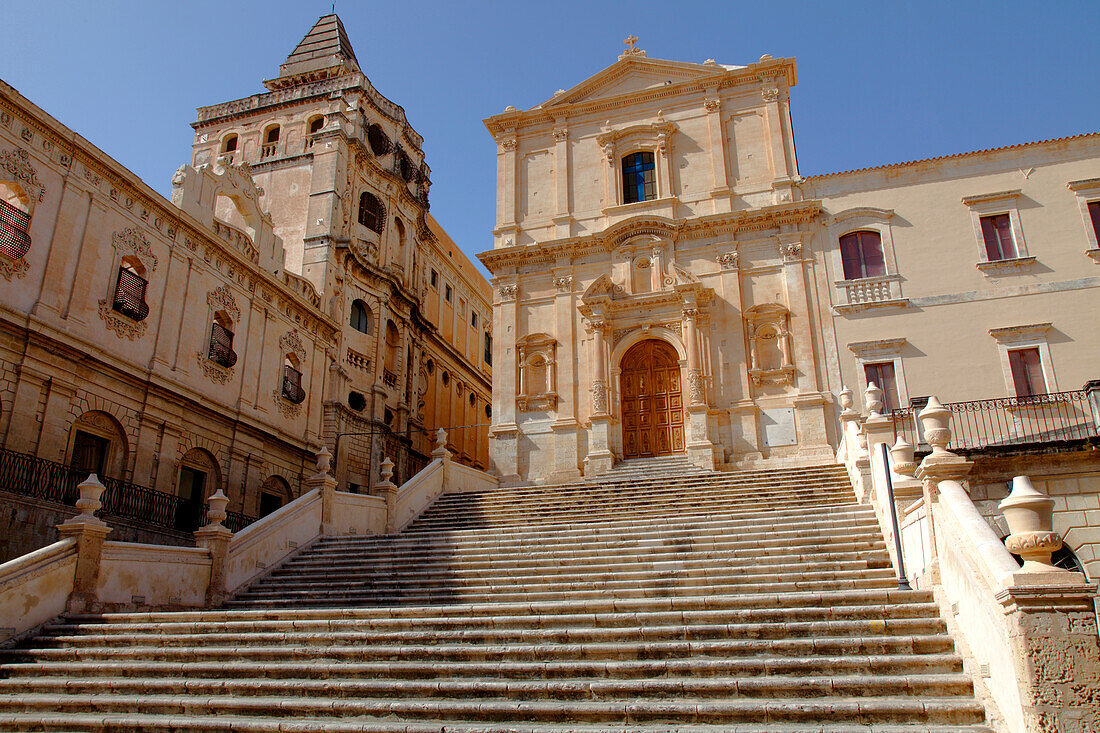 Italy, Sicily, province of Siracusa, Noto, corso Vittorio Emanuele III,   San Francesco all immacolata church