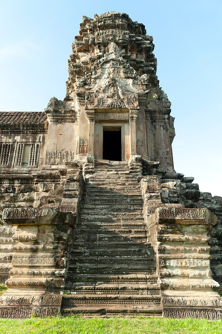Corner tower of the Bakan level, Angkor Wat Temple complex, UNESCO World Heritage Site, Angkor, Siem Reap, Cambodia, Indochina, Southeast Asia, Asia