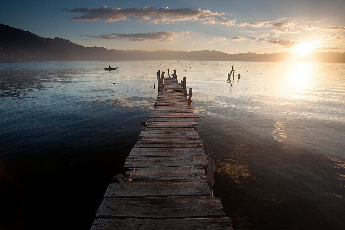 Fisherman, Lago Atitlan, Guatemala, Central America