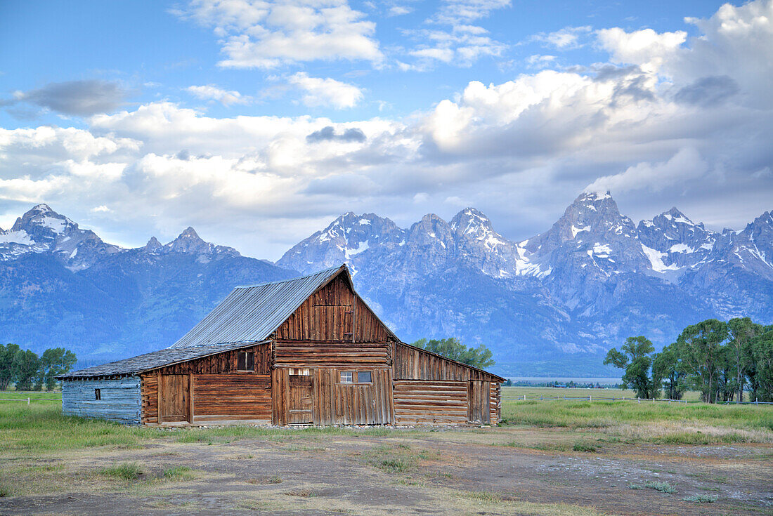 T. A. Moulton Homestead, barn, Mormon Row, Grand Teton National Park, United States of America, North America