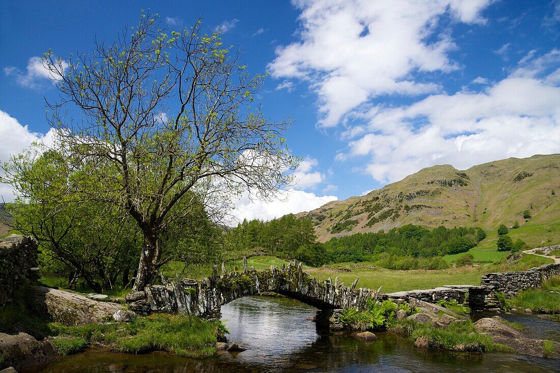 Slater's Bridge, Little Langdale, Lake District National Park, Cumbria, England, United Kingdom, Europe