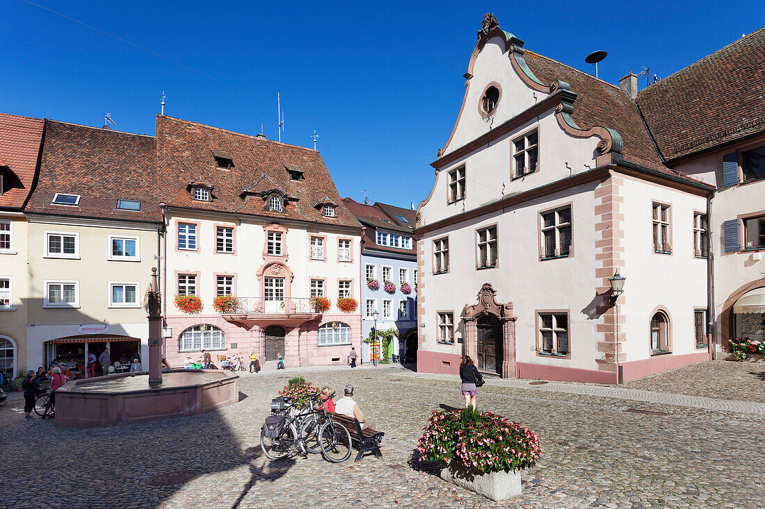 Market Square, Old Town Hall, Endingen, Kaiserstuhl, Breisgau, Black Forest, Baden Wurttemberg, Germany, Europe