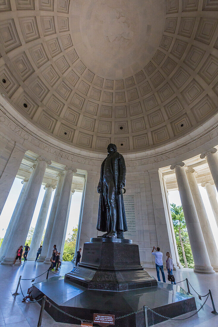 Inside the rotunda at the Jefferson Memorial, Washington D.C., United States of America, North America