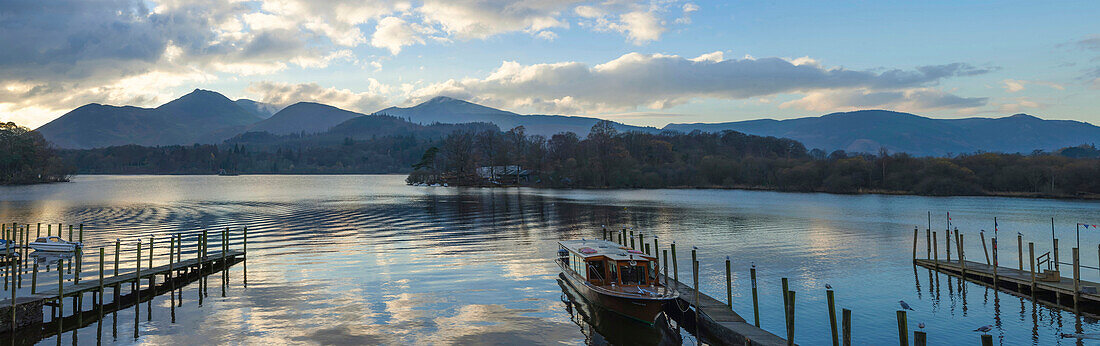 Boat landings, Derwentwater, Keswick, Lake District National Park, Cumbria, England, United Kingdom, Europe