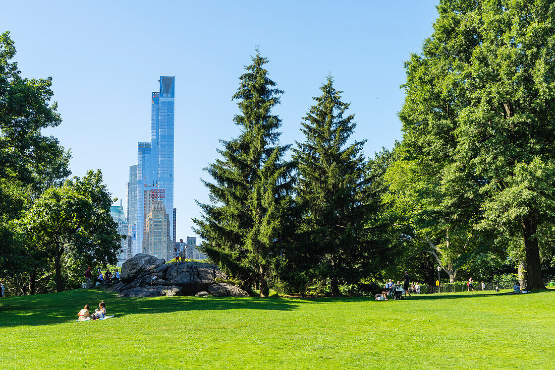 Skyscrapers bordering Central Park, Manhattan, New York City, New York, United States of America, North America