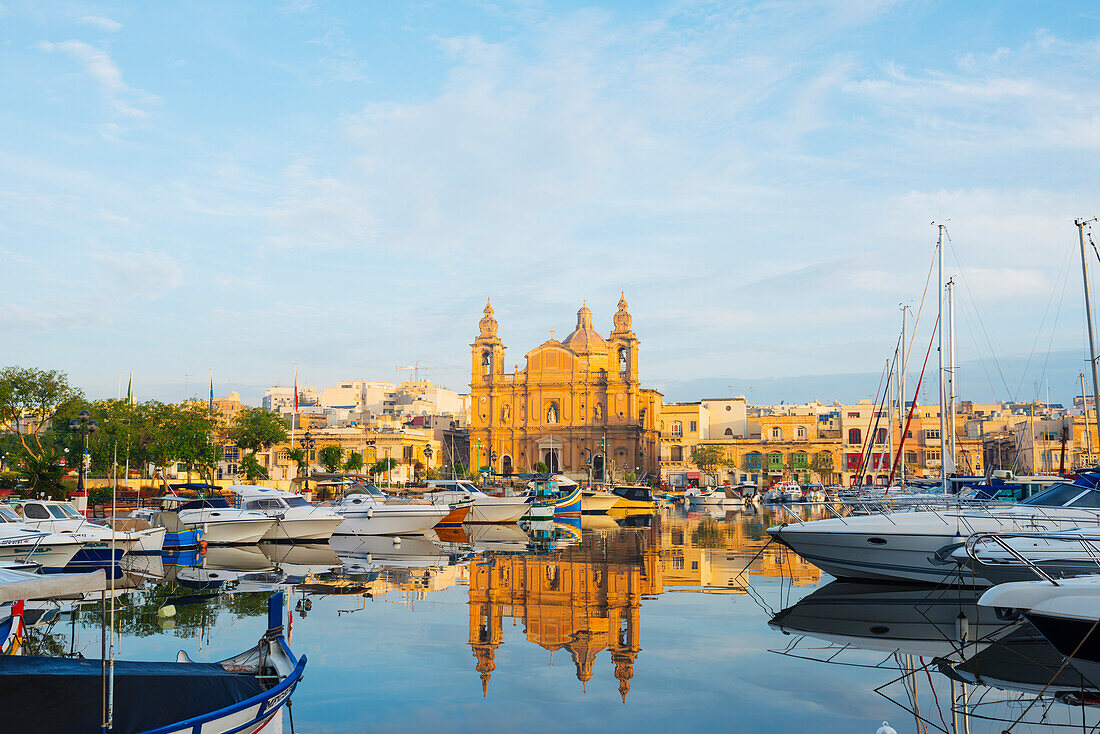 St. Joseph's Church, Msida Creek Harbour, Valletta, Malta, Mediterranean, Europe