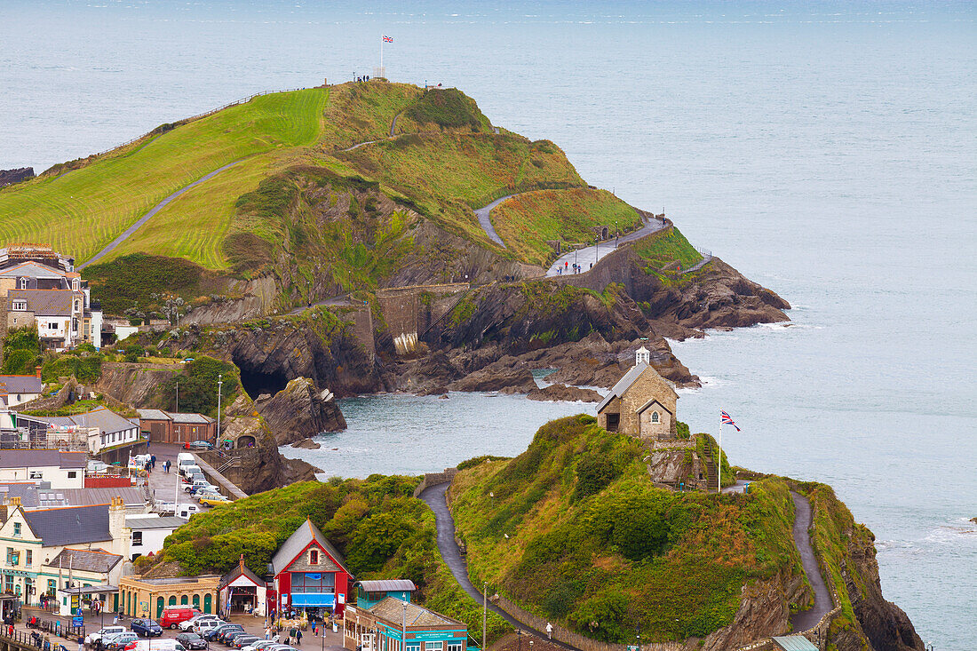 View over Ilfracombe, Devon, England, United Kingdom, Europe