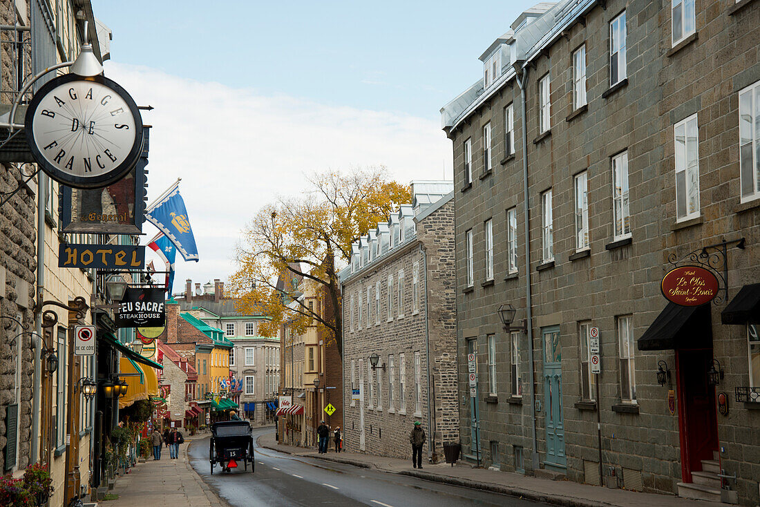 A view of Rue St. Louis in the Old Town, UNESCO World Heritage Site, Quebec City, Quebec Province, Canada, North America
