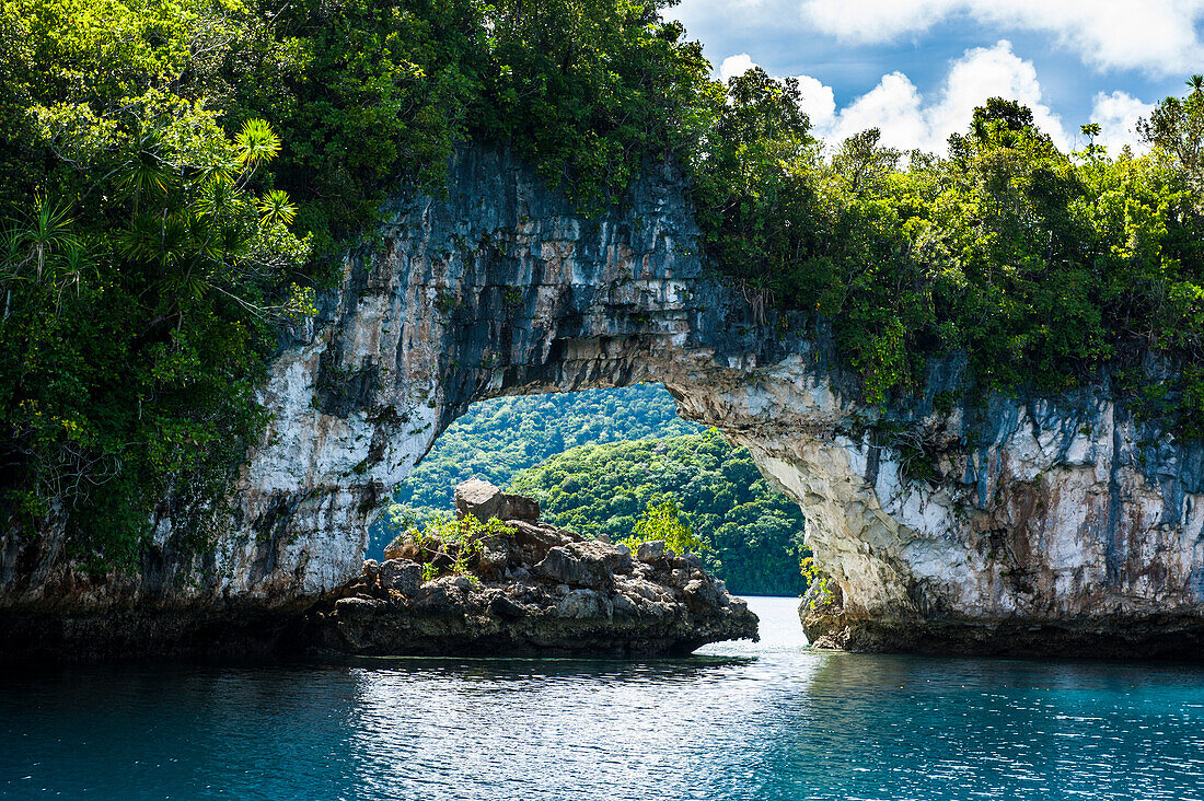 Rock arch in the Rock islands, Palau, Central Pacific, Pacific