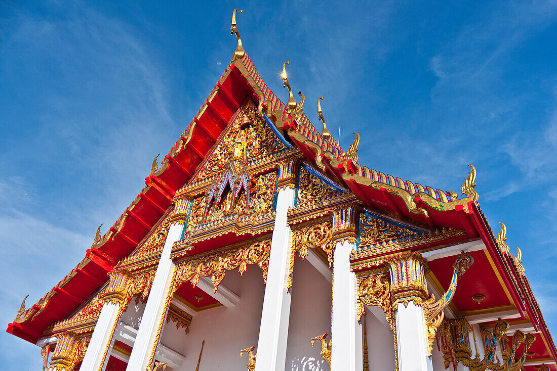 Karon Beach, Buddhist Temple, Phuket Island, Phuket, Thailand, Southeast Asia, Asia