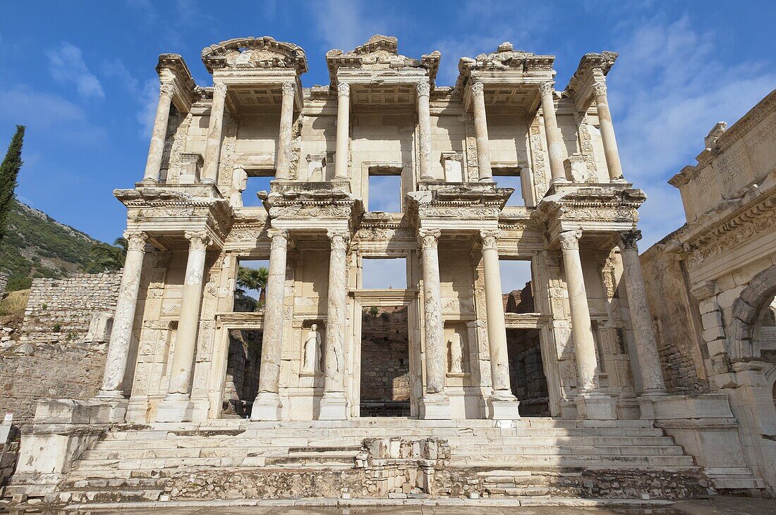 Celsus Library, Ephesus, Izmir Province, Anatolia, Turkey, Asia Minor, Eurasia