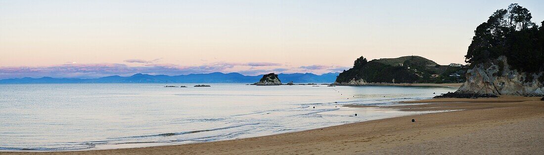 Kaiteriteri Beach at Sunset, Tasman Region, South Island, New Zealand, Pacific