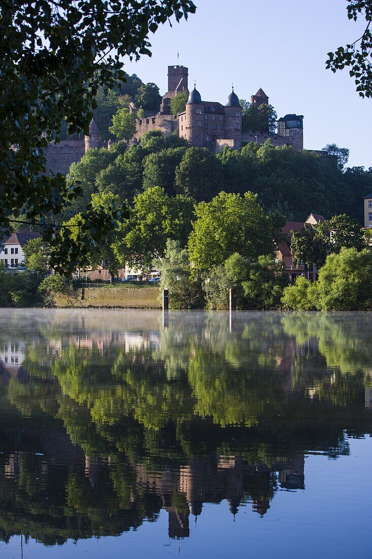 The castle of Wertheim in the Main valley, Franconia, Bavaria, Germany, Europe