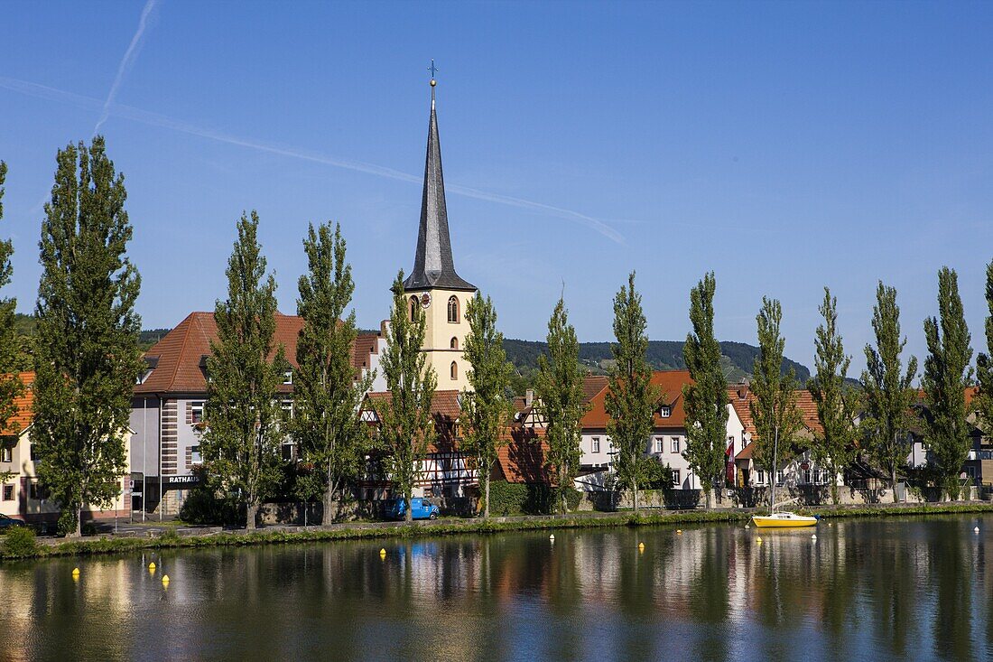 Lohr am Main in the Main valley, Franconia, Bavaria, Germany