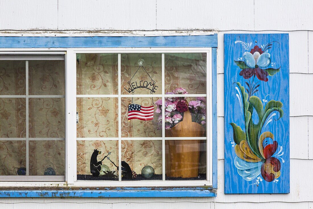 The Norwegian fishing town of Petersburg, Southeast Alaska, USA