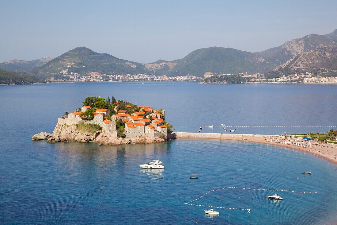 Sveti Stefan, Budva Bay, Budva Riviera, Montenegro, Europe