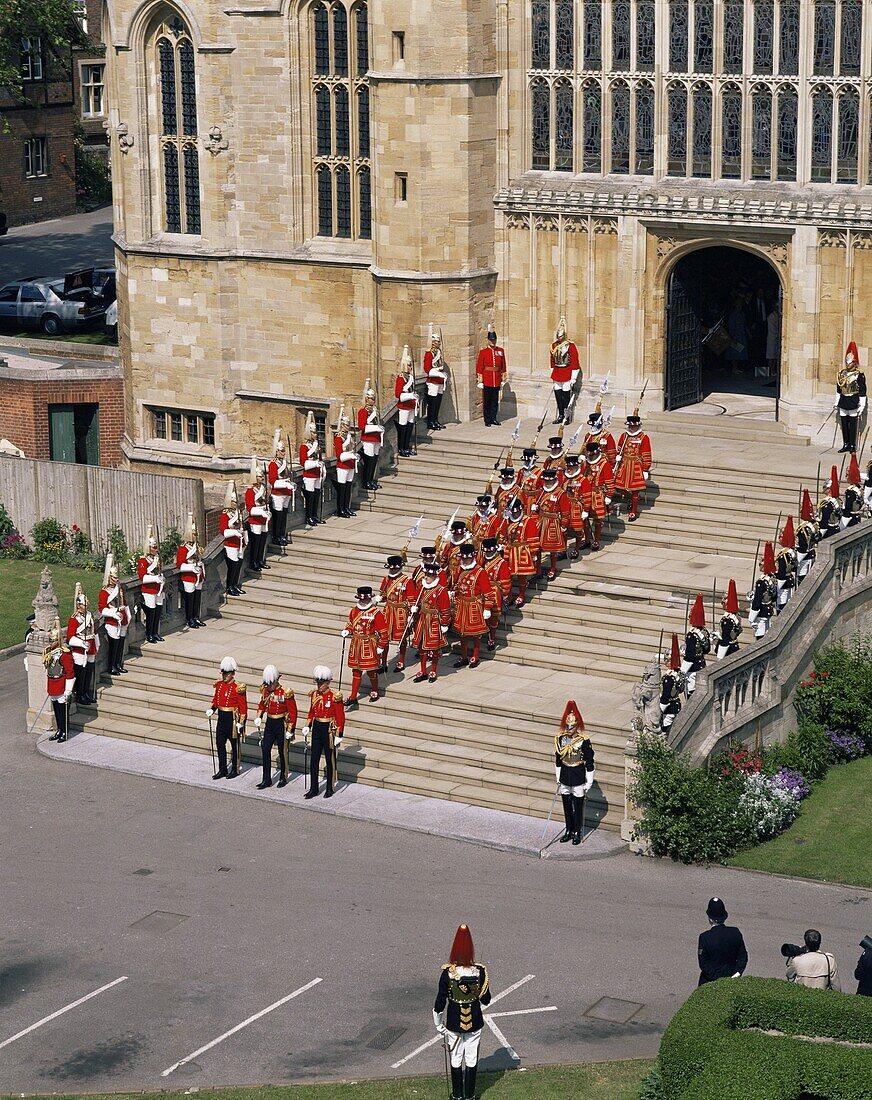 Garter ceremony, St. George's Chapel, Windsor Castle, Berkshire, England, United Kingdom, Europe