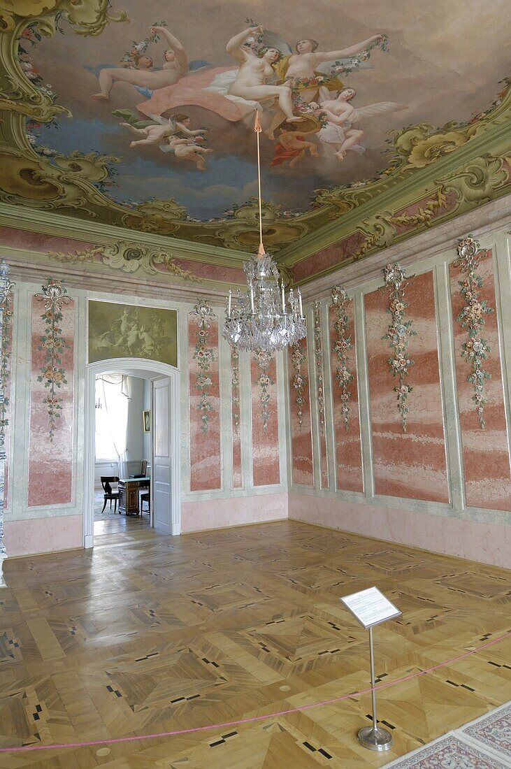 The Rose Room, Rundale Palace, near Bauska, Latvia, Baltic States, Europe