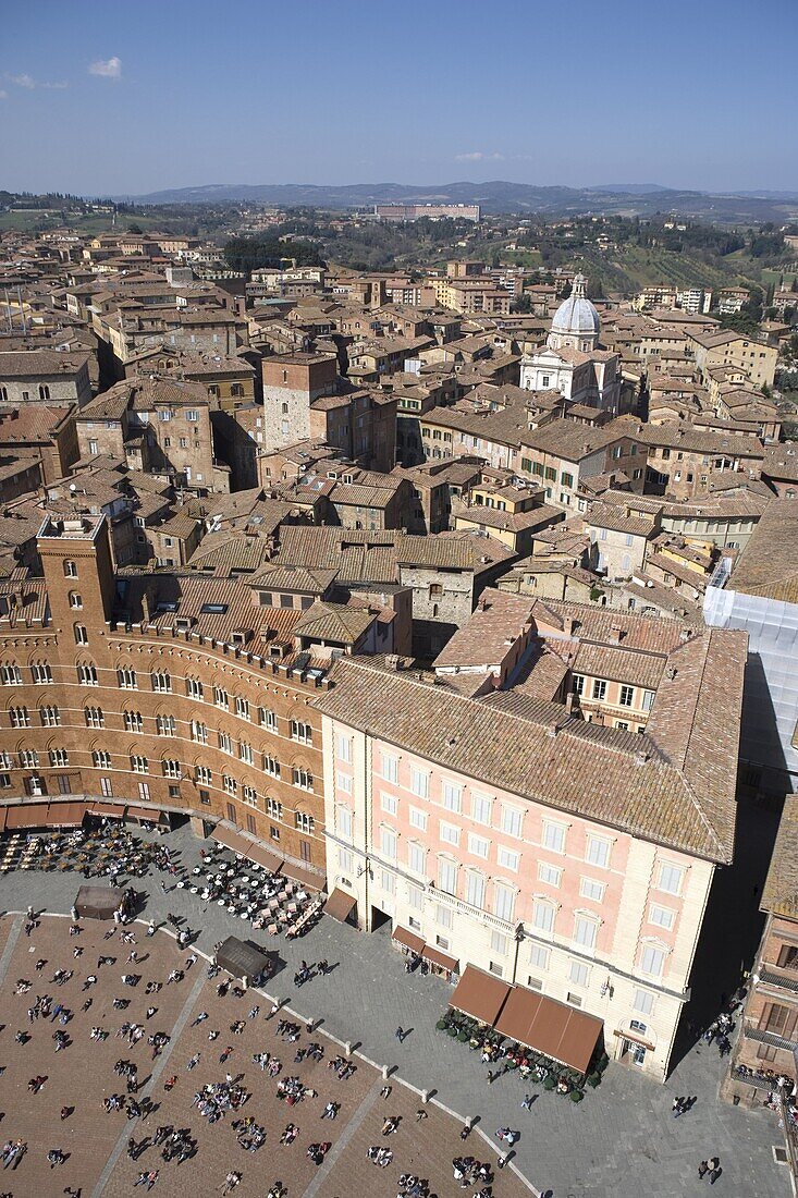 Piazza del Campo, UNESCO World Heritage Site, Siena, Tuscany, Italy, Europe