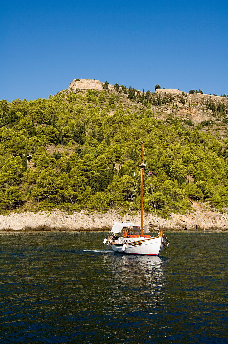 Assos Castle, Assos, Kefalonia (Cephalonia), Ionian Islands, Greece, Europe
