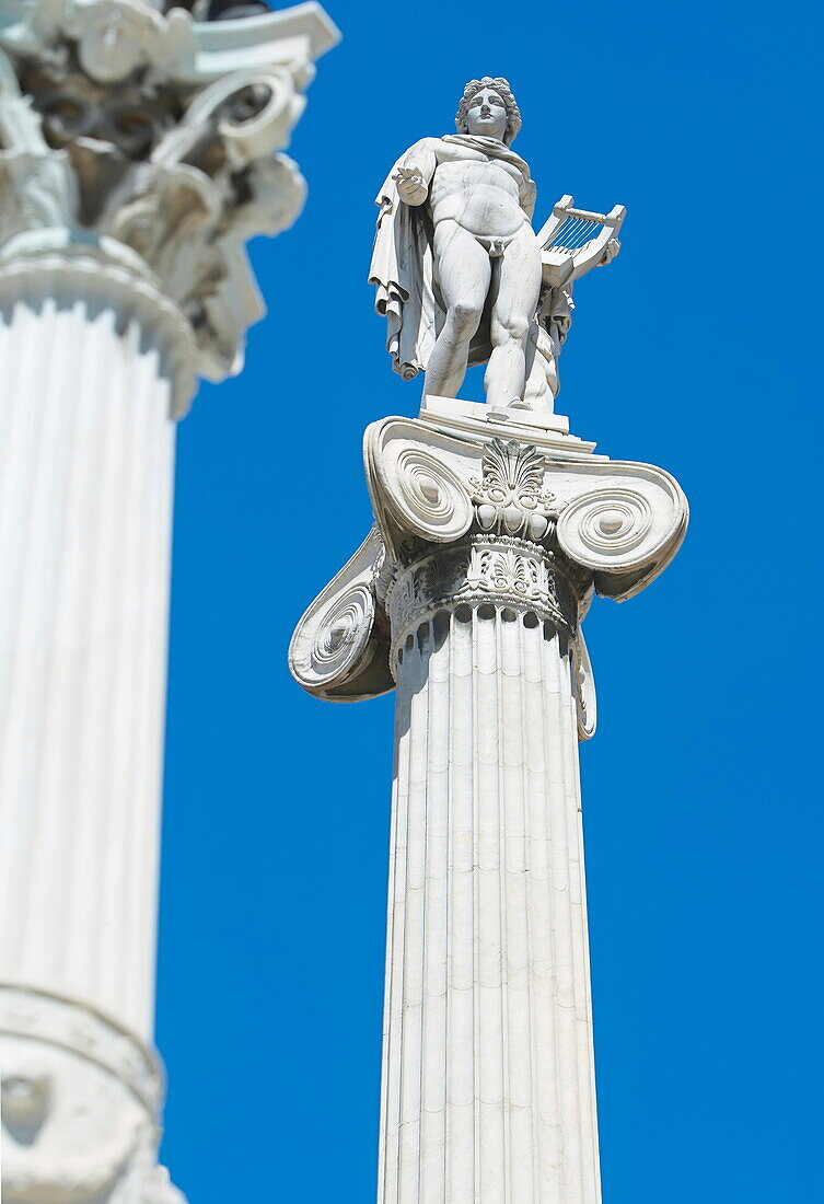 Statue of Apollo outside Academy of Athens, Athens, Greece, Europe