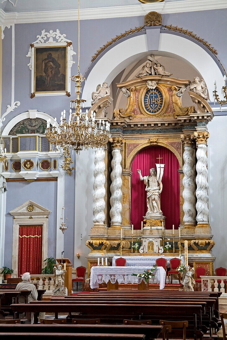 Interior of the Franciscan church, Dubrovnik, Dalmatia, Croatia, Europe