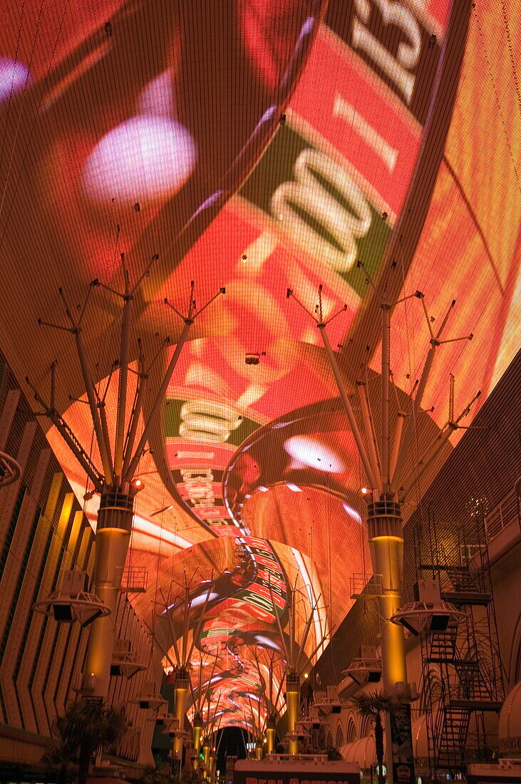 Fremont Street Light and Sound Show Experience, Fremont Street, the older part of Las Vegas, Nevada, United States of America, North America