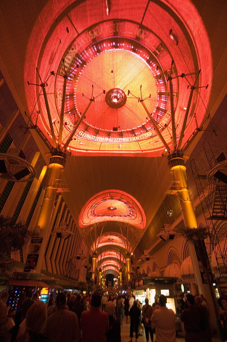 Fremont Street Light and Sound Show Experience, Fremont Street, the older part of Las Vegas, Nevada, United States of America, North America