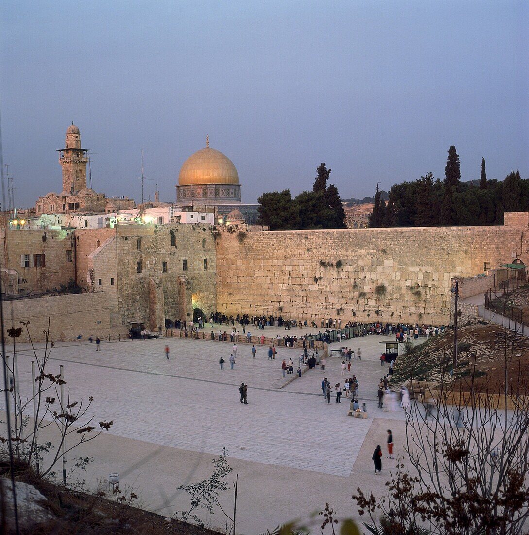 Western Wall in the 1990s, Jerusalem, Israel, Middle East