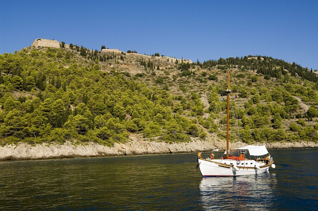 Assos Castle, Assos, Kefalonia (Cephalonia), Ionian Islands, Greece, Europe