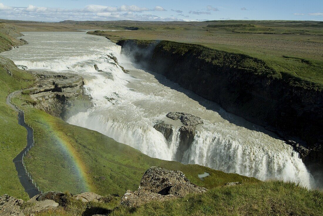 Gullfoss (Golden Falls), Iceland, Polar Regions