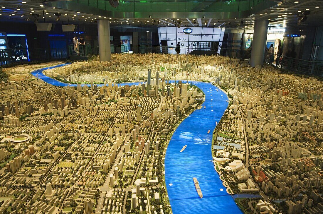 Scale plan of the Shanghai of the future, Shanghai Urban Planning and Expo 2010 Exhibition Hall, Shanghai, China, Asia