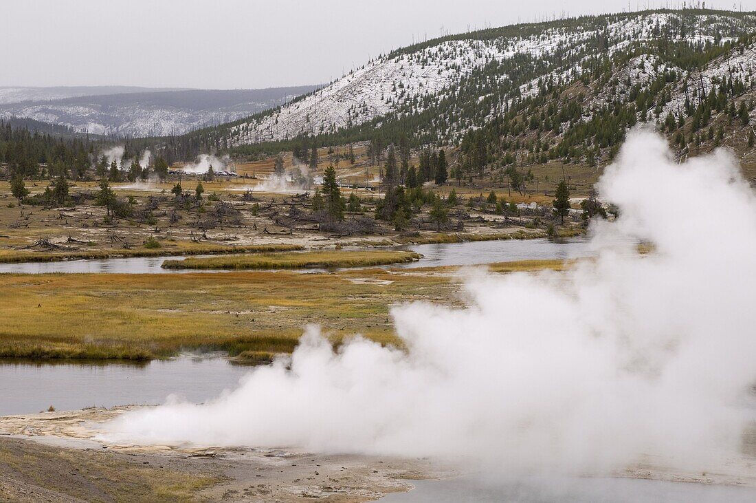 Firehole River, Yellowstone National Park, UNESCO World Heritage Site, Wyoming, United States of America, North America