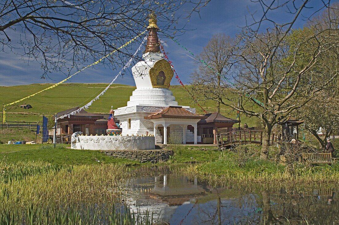 The Stupa, Kagyu Samye Ling Monastery and Tibetan Centre, Eskdalemuir, Dumfries and Galloway, Scotland, United Kingdom, Europe