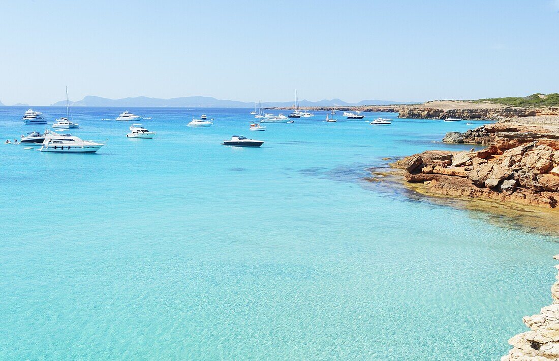 Formentera turquoise waters, Formentera, Balearic Islands, Spain, Mediterranean, Europe