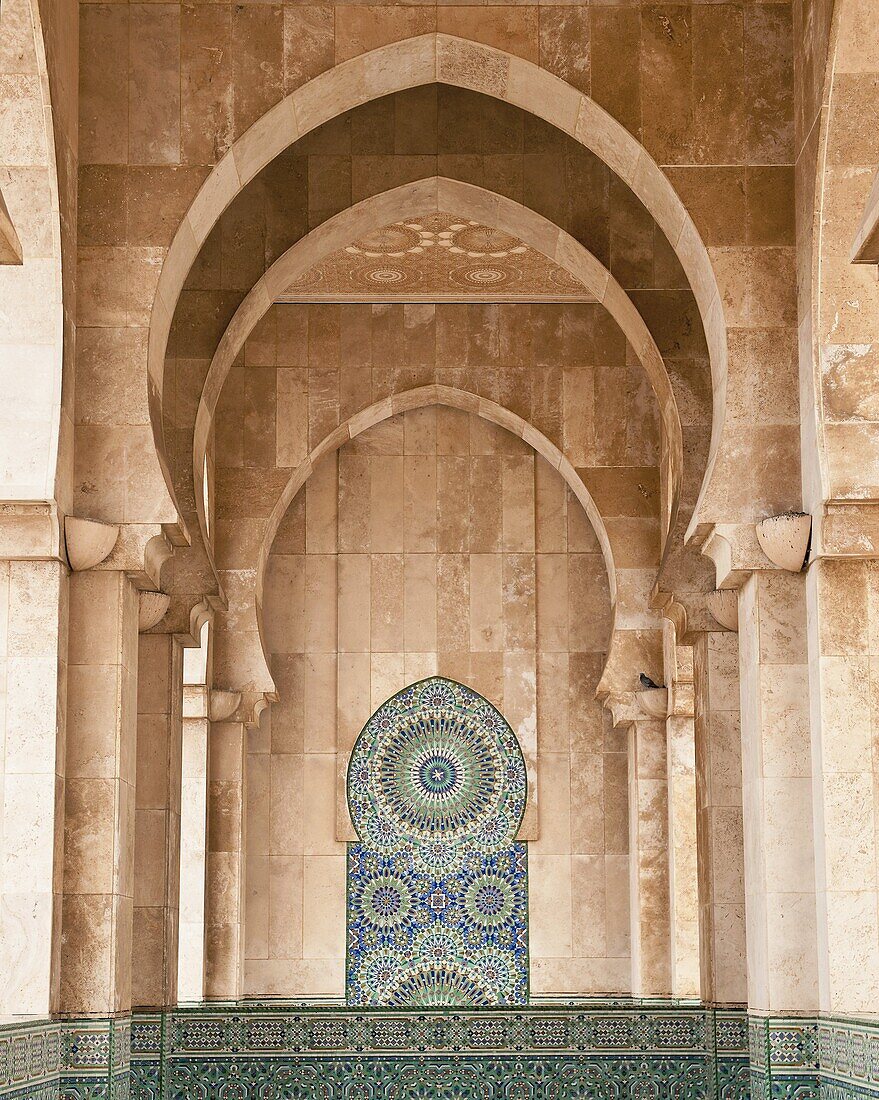 Interior of Hassan II Mosque, Casablanca, Morocco, Africa
