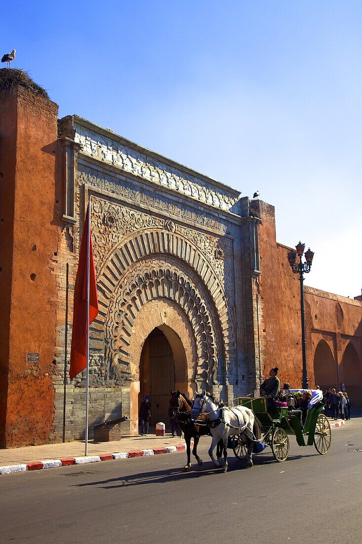 Bab Agnaou, UNESCO World Heritage Site, Marrakech, Morocco, North Africa, Africa