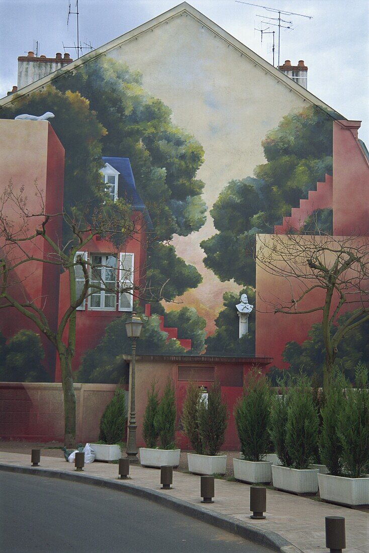 Mural, Dijon, Burgundy, France, Europe