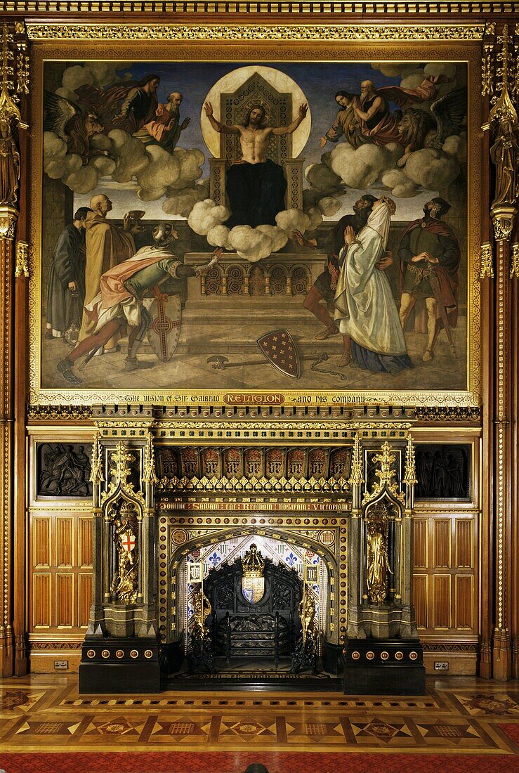 The Queen's Robing Room, Houses of Parliament, Westminster, London, England, United Kingdom, Europe